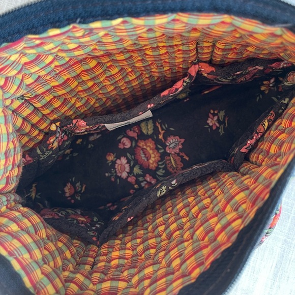 Vera Bradley Brown and Pink Floral Quilted Shoulder Bag - Picture 6 of 6